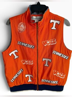 Tennessee Vols Lg Orange Varsity Vest - College Sleeveless Jacket